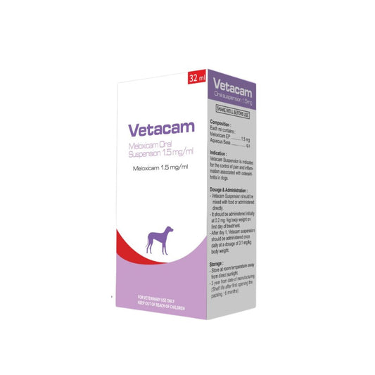 Vetacam Meloxicam Oral Suspension 1.5mg/ml for Dogs