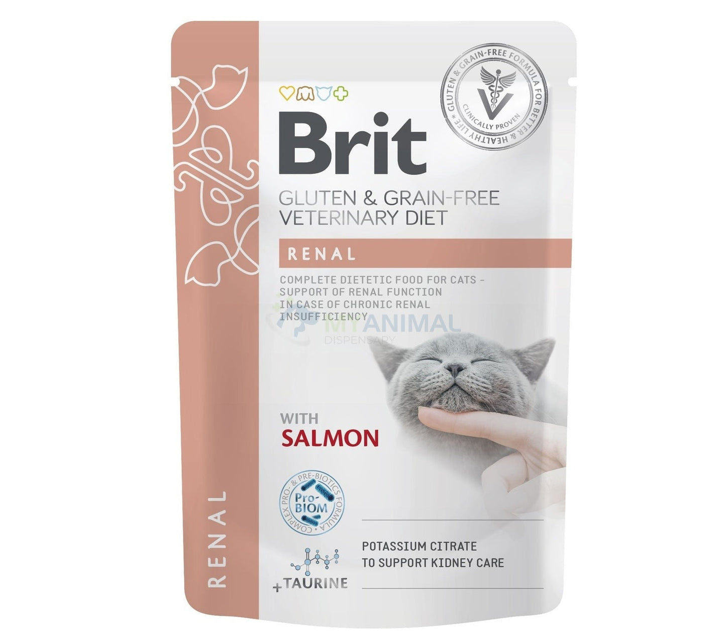 Brit Veterinary Diet Renal Grain-Free Salmon Feline Pouches