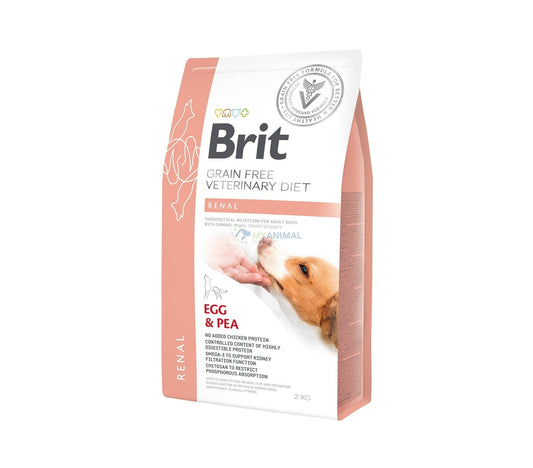 Brit Veterinary Diet Renal Grain-Free Egg & Pea Canine Dry Dog Food (FREE 6 CANS BRIT)