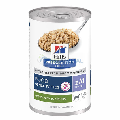 Hill's® Prescription Diet® z/d® Low Fat Hydrolyzed Soy Recipe for Canine Food Sensitivities Canned