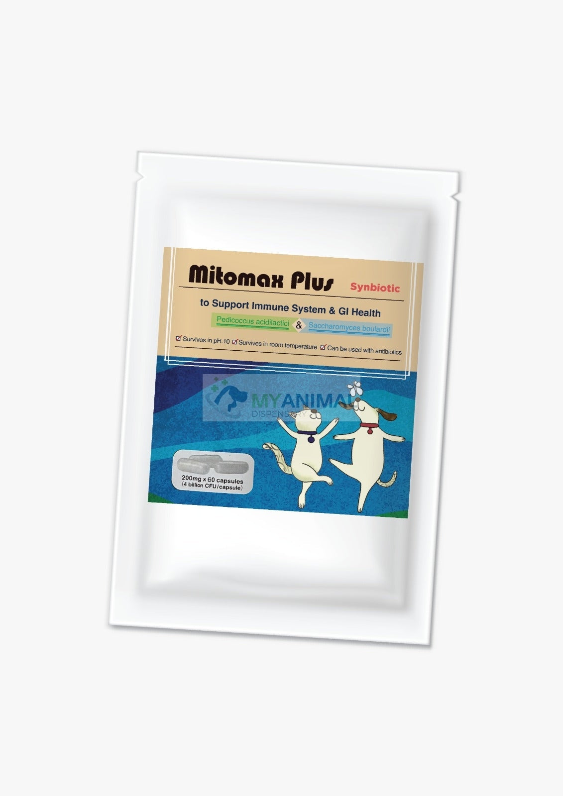 MitoMax Plus® Synbiotics for Dogs and Cats (60 Capsules)