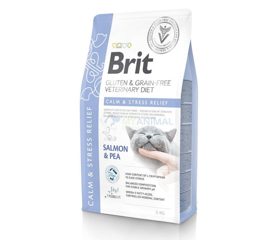 Brit Veterinary Diet Calm & Stress Relief Grain-Free Salmon & Pea Feline Dry Food