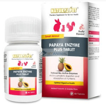 Natural Pet Small Animal Papaya Enzyme Plus Tablet Supplement