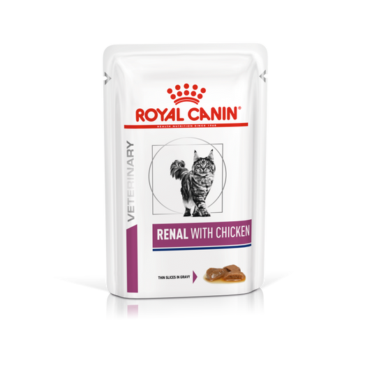 Royal Canin® Veterinary Diet Renal Chicken with Gravy Pouches Feline Wet Food