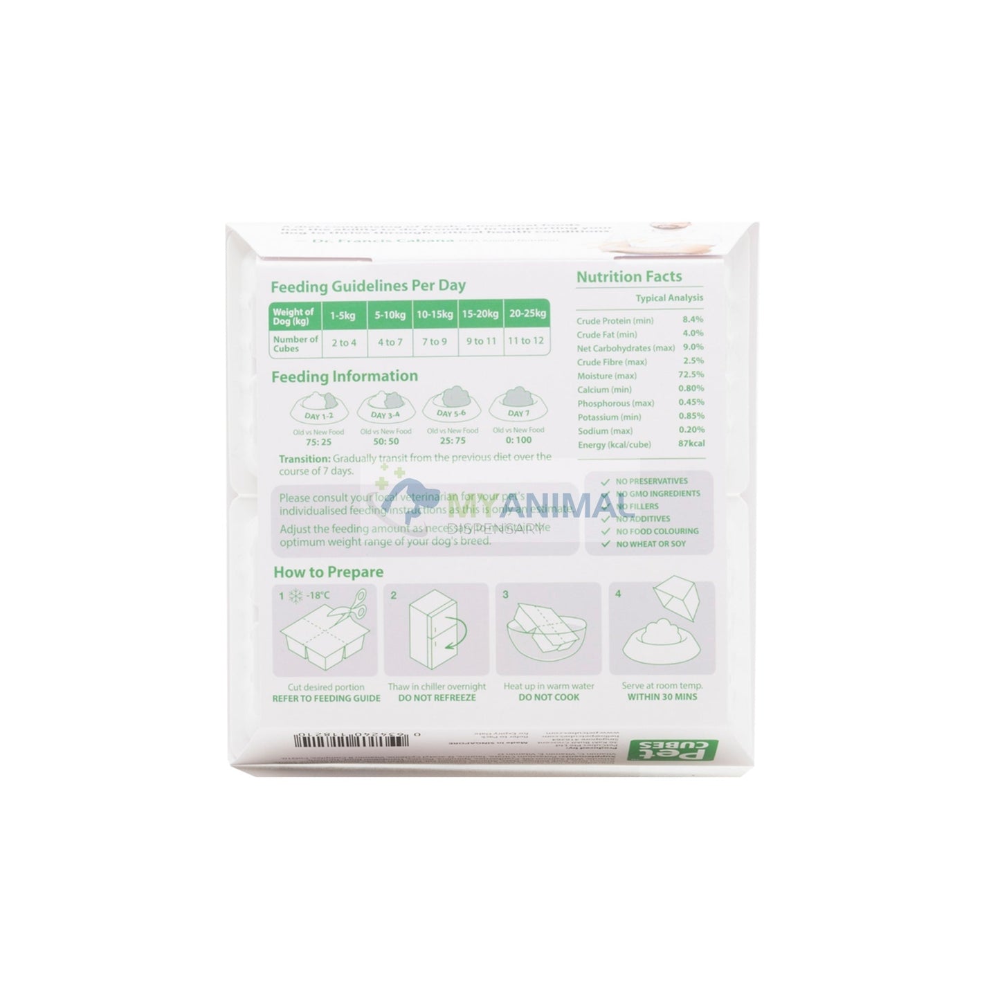 PETCUBES Veterinary Support Range - Renal Support Diet 320g