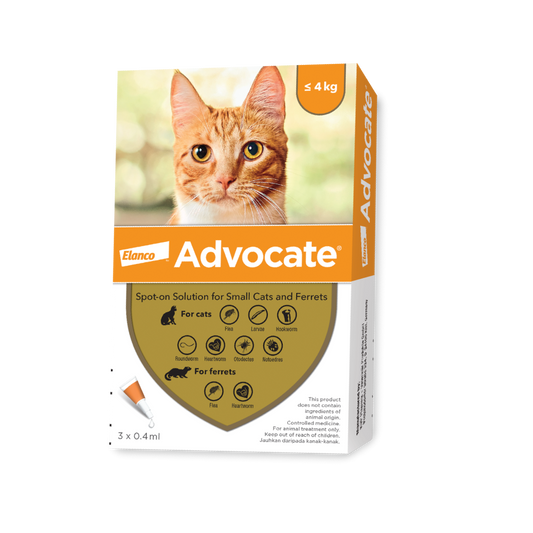 Advocate Fleas & Heartworm Prevention for Small Cats (<4kg)
