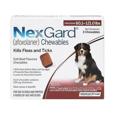 Nexgard Chewable Flavor Fleas Ticks Prevention for Extra Large Dog (25-50Kg)